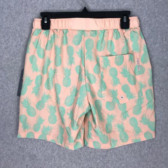 Mossman Australia Swim Trunk Small Peach Stretch Pineapple Volley Board 6 Inseam - Picture 7 of 11